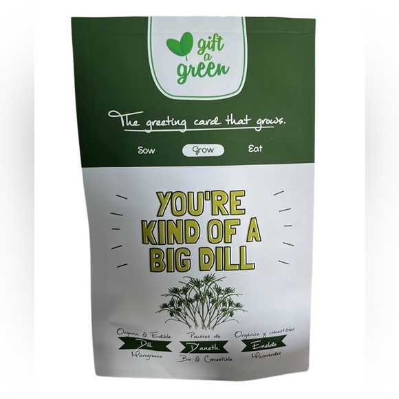 You’re kind of a big dill greeting card with dill seeds - Picture 1 of 3